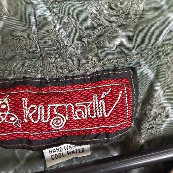 Kusnadi Top Womens Long Sleeve Button Up Fish Art Lagenlook Colorblock Handmade - Picture 5 of 12